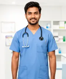 EzyCare-Men-Scrub Top-M1001 (Burgundy, M)